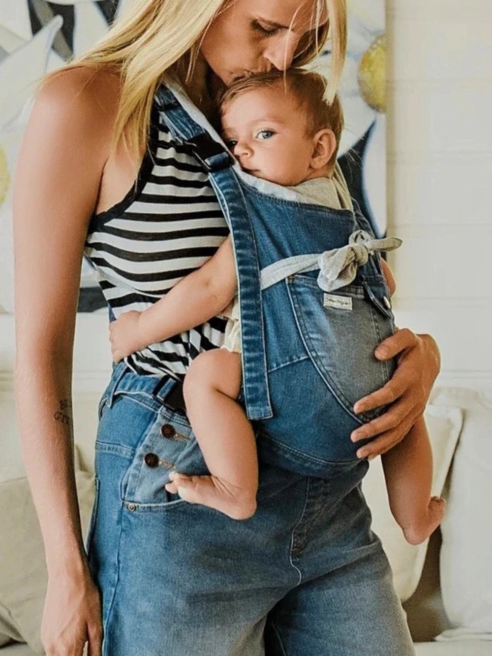 The Mumsie Denim Overall Shorts Size Small